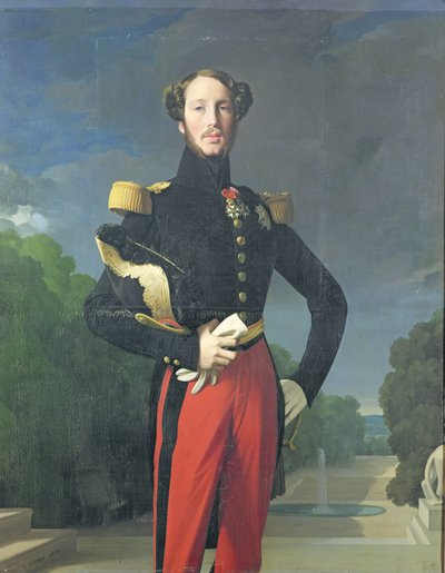 Ferdinand-Philippe (1810-42) Hertog van Orleans in het park van Saint-Cloud, 1843 door Jean Auguste Dominique Ingres